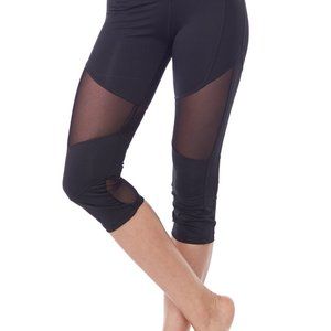 Electric Yoga "Cool Up" Mesh Capri Crop Black